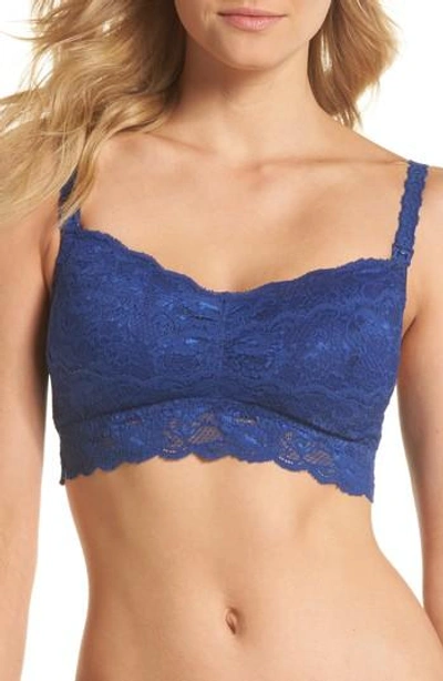 Cosabella 'never Say Never Mommie' Soft Cup Nursing Bralette In Marine Blue