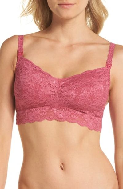 Cosabella 'never Say Never Mommie' Soft Cup Nursing Bralette In Plum Blossom