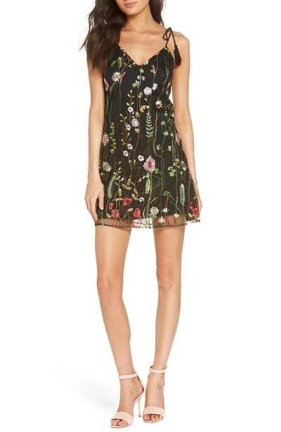 Ali & Jay Treat Yourself Embroidered Minidress In Botanical Embroidery