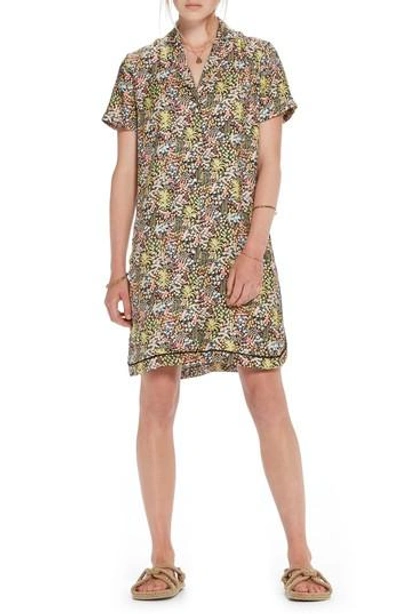 Scotch & Soda Tropical Print Shirtdress In Color 17 Combo A