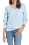 Wildfox V-neck Pullover In Blue Skies