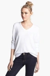 Wildfox V-neck Pullover In Clean White