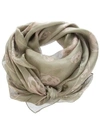 Alexander Mcqueen Skull Scarf In Green