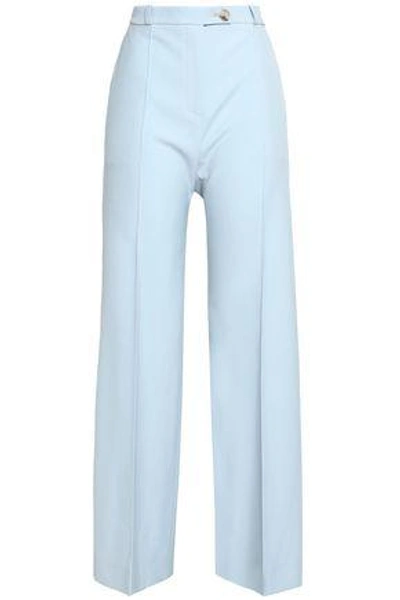 Alexa Chung Woman Wool-twill Bootcut Trousers Sky Blue