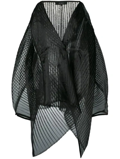 Sid Neigum Structured Sheer Pleated Jacket - Black