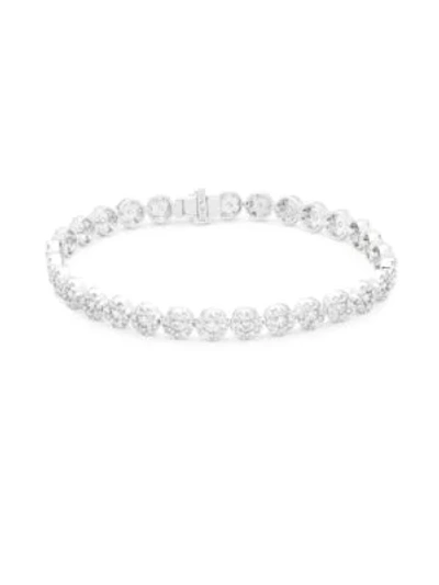 Saks Fifth Avenue 14k White Gold And Diamonds Tennis Bracelet In Nocolor