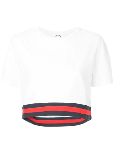 The Upside Striped Detail Sweatshirrt In White