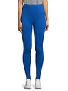 Electric Yoga Moto Stretch Leggings In Blue Royal