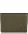 Liberty London Leather Flip Card Holder In Khaki