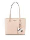 Karl Lagerfeld Maybelle Leather Tote In Peony