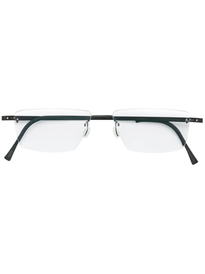 Lindberg Square Frame Glasses - Metallic