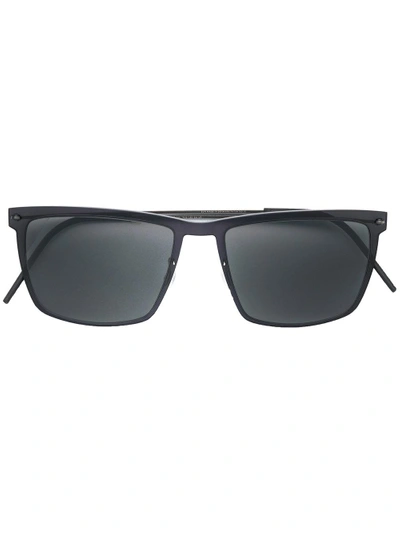 Lindberg Square Frame Sunglasses In Black
