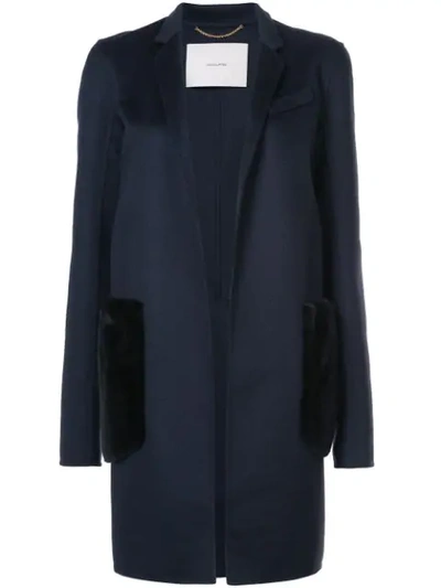 Adam Lippes Zibelline Car Coat In Blue