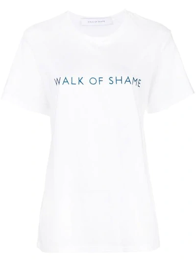 Walk Of Shame Logo Printed T-shirt In White