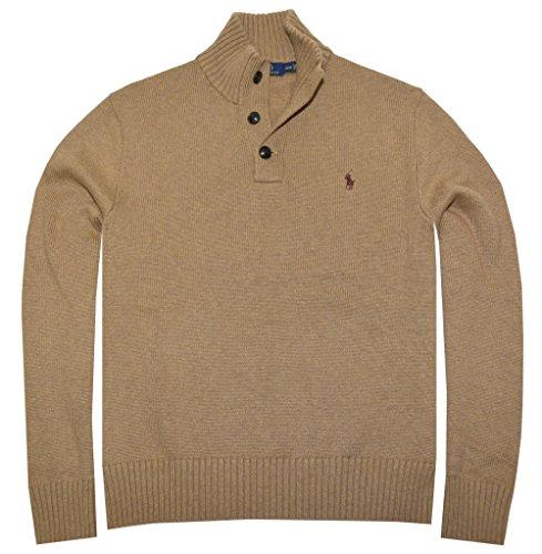 polo ralph lauren men's 3 button mock neck sweater