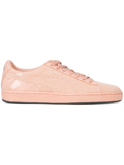 Puma X Mac Women's Classic Suede & Patent Leather Lace Up Sneakers In Pink