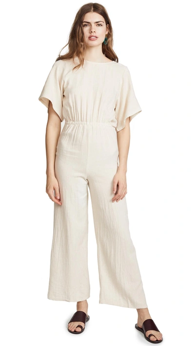 Rachel Pally Linen Leon Jumpsuit In Natural