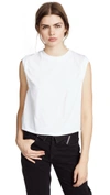 The Range Stark Cropped Muscle Tee In White