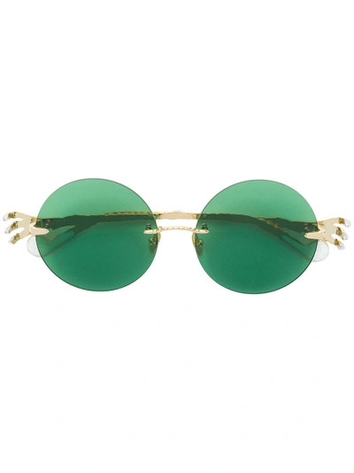 Anna-karin Karlsson The Claw And The Nest Sunglasses In Green