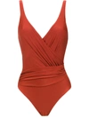 Lygia & Nanny Maísa Wrap Style Swimsuit In Red