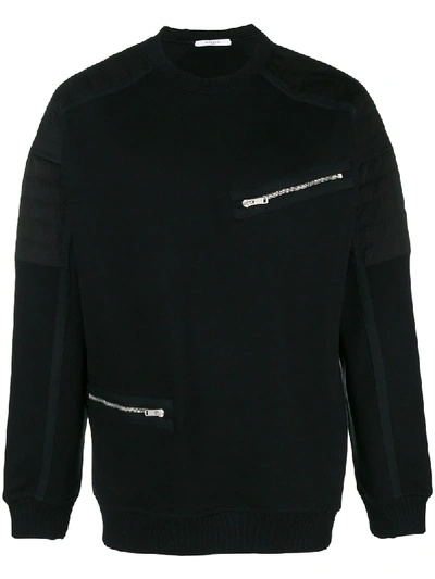 Givenchy Biker Sweatshirt In Black