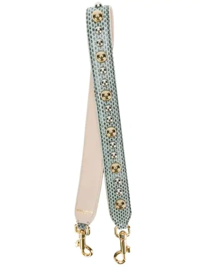 Dolce & Gabbana Studded Bag Strap In Grey