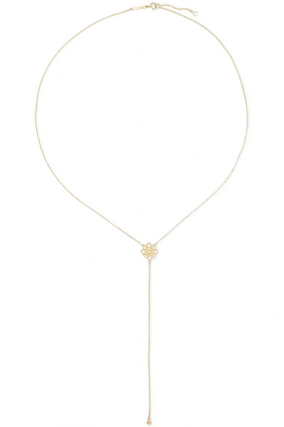 Grace Lee Petite Lace Iv 14-karat Gold Necklace