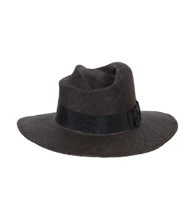 Gladys Tamez Millinery Black Seymour Straw Hat