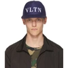 Valentino Garavani Garavani Vltn Ball Cap - Blue In Marine White