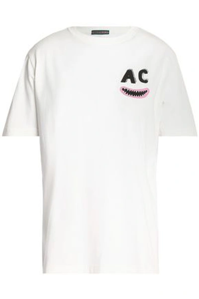 Alexa Chung Woman Printed Cotton-jersey T-shirt White
