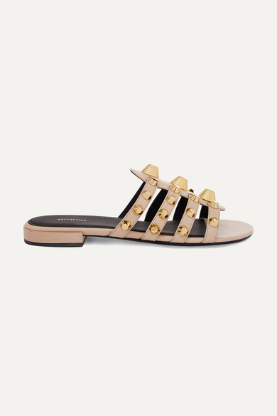 balenciaga giant studded leather sandals