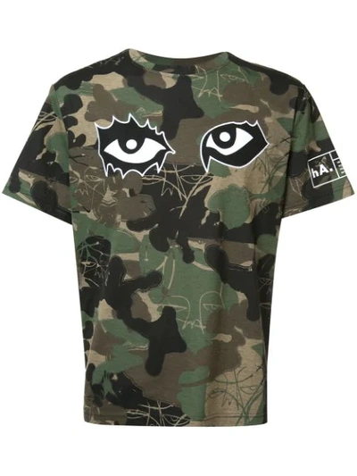 Haculla Camouflage Print T-shirt In Green