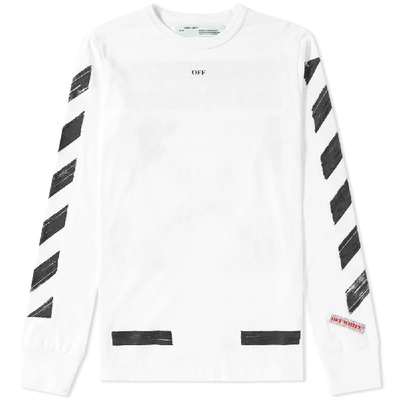 serviet travl samlet set Off-white Diagonal Brushed Long Sleeve Tee | ModeSens