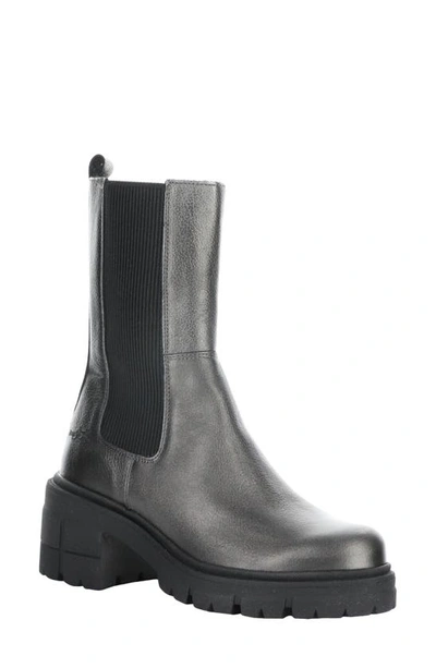 Bos. & Co. Brunas Waterproof Chelsea Boot In Steel Black Vetro/ Elastic