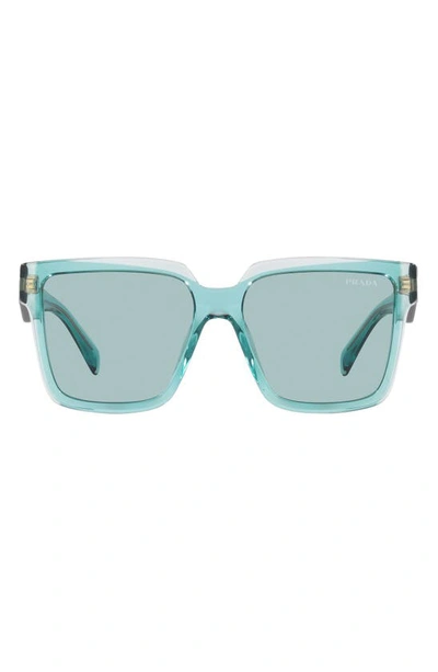 Prada 56mm Square Sunglasses In Blue