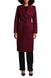 Avec Les Filles Longline Trench Coat In Red