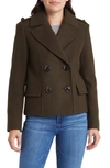 Sam Edelman Wool Blend Peacoat In Olive