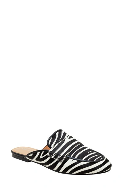 Lisa Vicky Enchant 2 Genuine Calf Hair Mule In Zebra