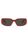 Prada Runway 49mm Rectangle Sunglasses In Orange