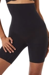 Spanx Everyday Shaping High Waist Mid-thigh Shorts In Black