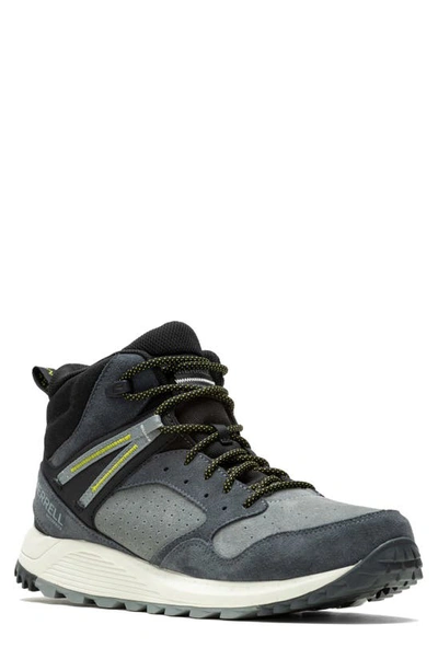 Merrell Wildwood Mid Suede Sneaker In Granite