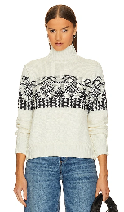 The Knotty Ones Pasaka White Merino Wool Turtlenec Sweater