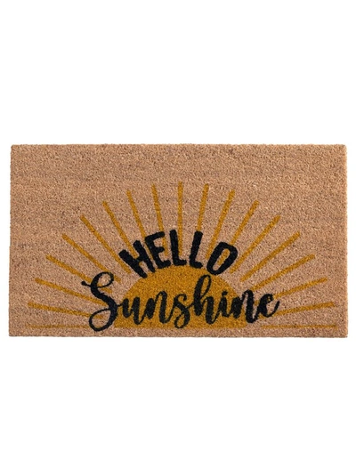 Shiraleah "hello Sunshine" Doormat In Brown