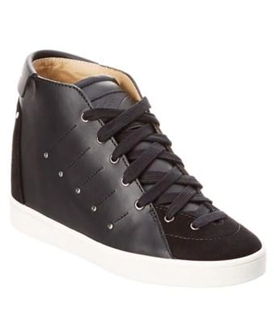 Giuseppe Zanotti Leather & Suede Wedge Sneaker In Black