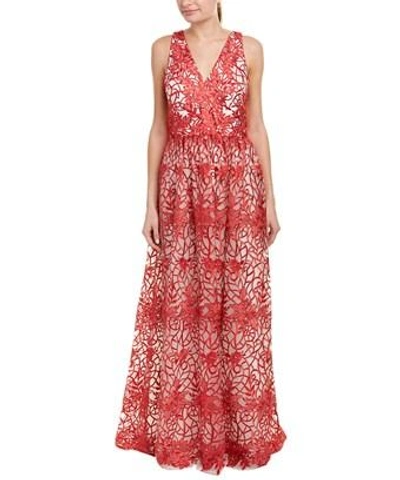 David Meister Gown In Red