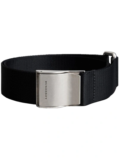 Burberry Nylon Webbing Belt In Black