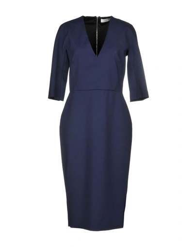 Victoria Beckham 3/4 Length Dresses In Dark Blue