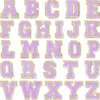 Threaded Pear Purple Self Adhesive Chenille Letters Patches