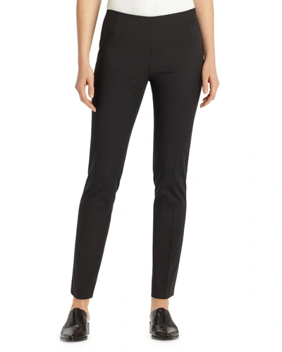 Lafayette 148 Stanton Bi-stretch Slim-fit Pants In Black