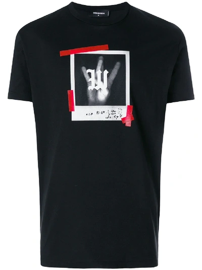Dsquared2 Men's Westside/eastside Hands Graphic T-shirt In Black